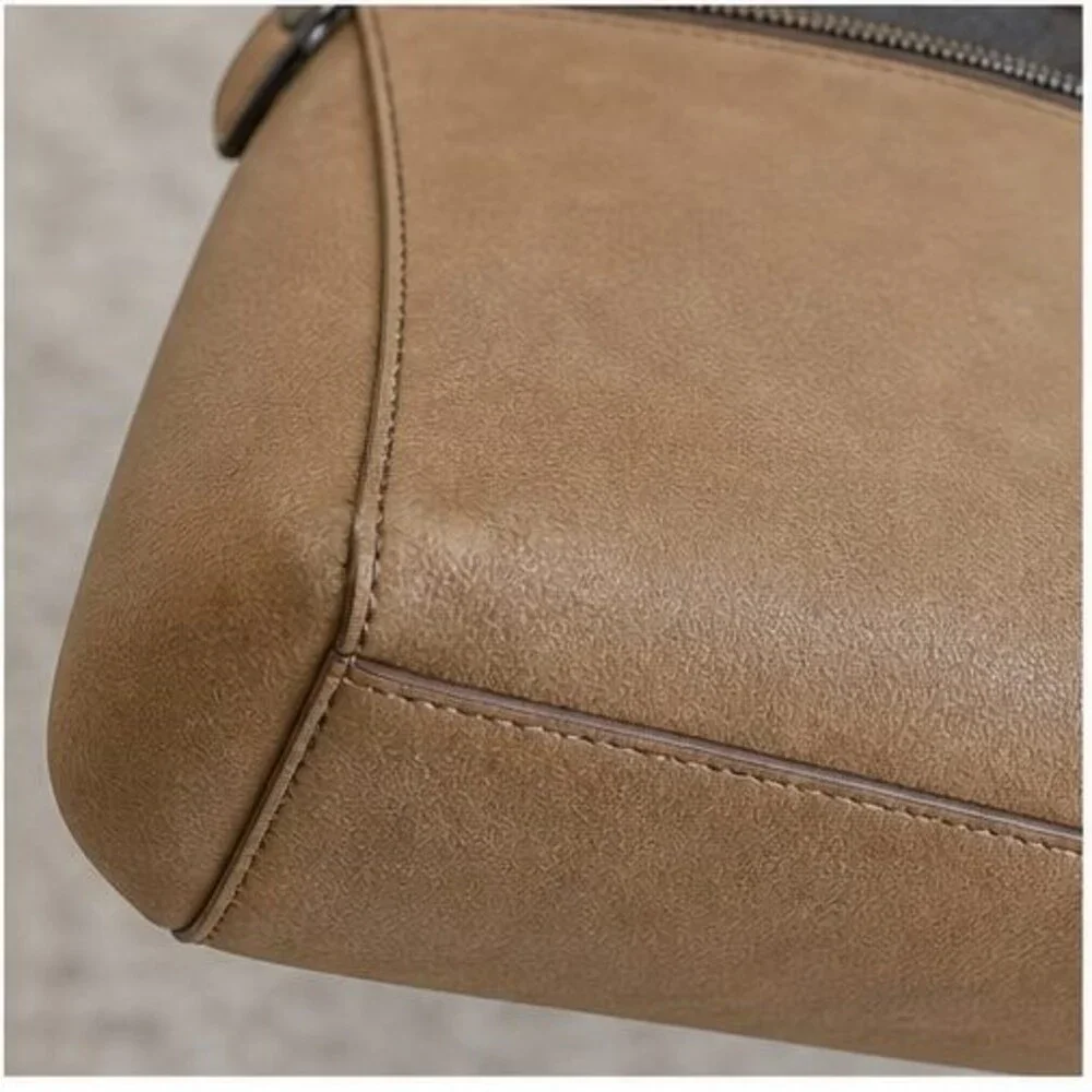Cognac Woven Crossbody Bag